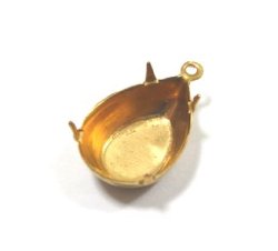 画像1: 1ring Brass Pear Setting(CB) 15*11mm
