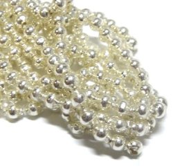 画像1: Silver Blown Round Glass Beads 3mm (10個入り）