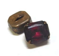 画像1: Rose/Sapphire Octagon Stone 12×10mm(セット済み）