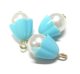 Pearl Charm W/Turquoise Flower