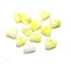 Yellow&White 3Pedal Flower Beads(10個入り）