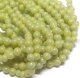 Louis Rousselet Lt Green Round Hollow Glass Beads(1連）