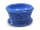 Blue Glass Flower Pot