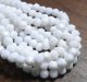 Opaque White English Cut Beads 4mm　(10個入り）