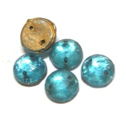 画像1: 2hole Aqua Beads 7mm （2個入り）