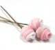 Pink/White Twisted Head Pin 13*11mm