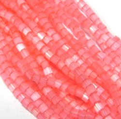 画像1: Pink Satin 2 Cut Beads