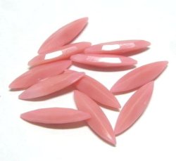 画像1: Opaque Pink Navette 15*4mm(10個入り）