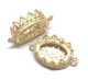 2ring Matte Gold Lacy Oval Setting for 18*13mm