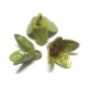 Shabby Green Enamel Leaf Cap 9mm （2個入り） 