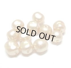 画像1: Creamy Light Ecru Baroque Glass Pearl Beads 4-5mm(10個入り） 