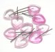 Pink Heart Wired Beads 9*8mm(10個入り）
