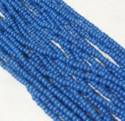 画像1: Opaque Blue Seed Beads (1本48cm）