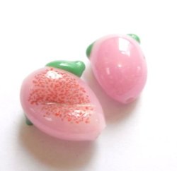 画像1: Peach Beads 17*12mm