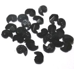 画像1: Jet Comma-shaped Nailhead Beads 6.5*4.5mm (10個入り）