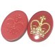Gold Crown Red FB Oval 25*18mm