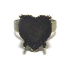 画像1: AG Heart Ring Setting for Art.4800 15.4*14mm