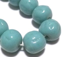 画像1: Turquoise Baroque Beads 12mm (2個入り）