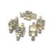 Silver Toned Rhinestone Connector 10*4mm