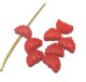 Opaque Red Fan Beads 8*5mm