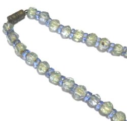画像3: Antique Uranium Glass Beads Necklace
