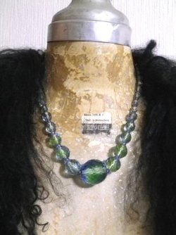 画像5: Antique Uranium Glass Beads Necklace