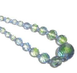 画像4: Antique Uranium Glass Beads Necklace