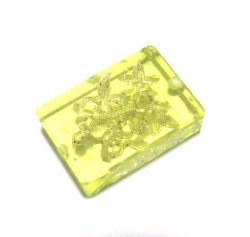 画像1: Uranium Flower Rectangle Stone 14*21mm