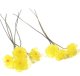 Yellow Flower Wired Beads 8mm