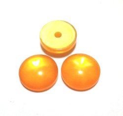 画像1: Orange Round Star FB Rsein Stone 10mm  (2個入り)