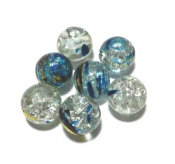 画像1: Blue/Crystal Multi Color Beads 8mm (5個入り）