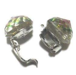 画像2: Vintage Iris Glass Earrings