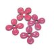 Pink Enamel 4 Pedal Flower 19mm