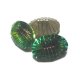 Green Vitrail Medium Textured Oval 14*10mm