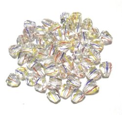 画像1: Iris Glass Beads 約7.4*7.3mm(50個入り）