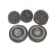 Vintage & Antique Buttons SET (5個入り、11.3-15.9mm)