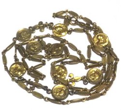 画像1: Vintage Coin Chain Nacklace 