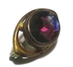 画像2: Antique Iris Glass Brooch 