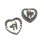 画像1: Vintage Vitrail Medium Cat Heart Pendant 15*14mm (1)