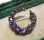 画像1: Antique Iris Glass Moon Brooch  (1)