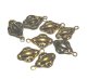 Vintage Gold Art Nouveau Charm 15*9mm (2個入り） 