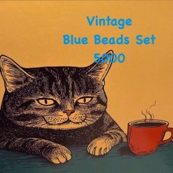 画像1: Vintage Blue Beads Set