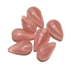 画像1: Pink Moonstone Drop 10*6mm (10個入り）
