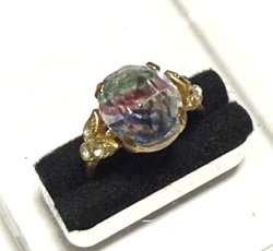 画像1: Vintage Iris Gass Ring size12