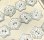 画像1: Vintage Flower Glass Button 17.5*16mm (1)