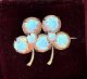 Antique Double Shamrock Brooch