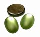 Frosted Lt. Green FB Oval 14×10mm