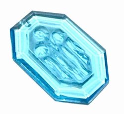 画像1: Vintage Aqua Tulip Pendant 39*26.5mm 