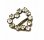 画像1: Antique Tiny Heart Buckle 15.5mm (1)