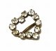 Antique Tiny Heart Buckle 15.5mm